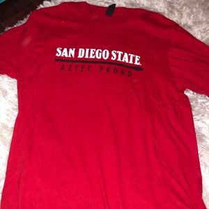 Red Aztecs SDSU San Diego state tee shirt